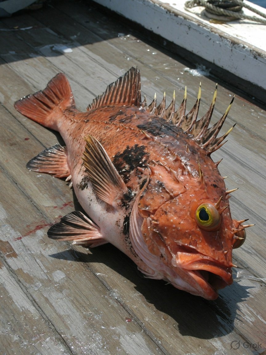 Blackbelly rosefish caught deep dropping