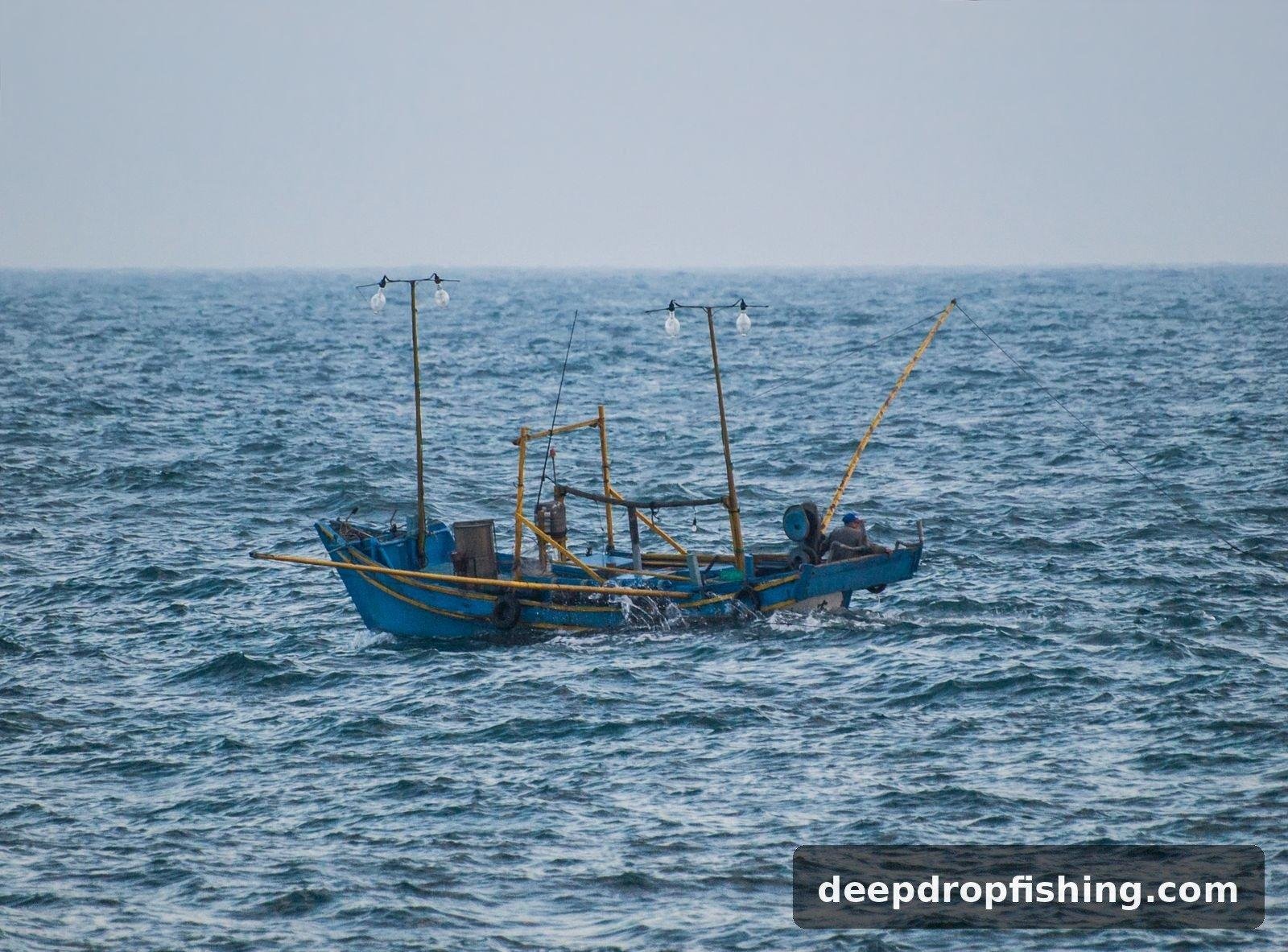 Fishing boat on the open ocean